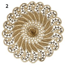 Napperon Dentelle Dessous Coussinet Table Tapis Brodé Floral Banquet Pièce Décor