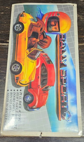 Vintage Rally Sport Die Cast Pull Back Drag Car Toy Display Advertising Sign - Picture 2 of 14