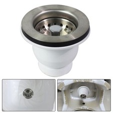 60mm Stainless Steel Belfast Sink-Basket Strainer Waste Kit 85mm Flange