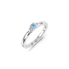 Sterling Silver Stackable Expressions Blue Topaz Ring