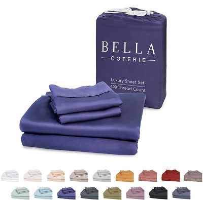 Luxury Bamboo King Sheet Set - Ultra Soft & Cooling - Twilight Blue