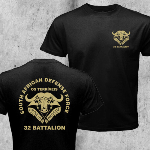 Buffalo 32 Battalion South African Defense Force Army Military T-Shirt - Bild 15 von 17