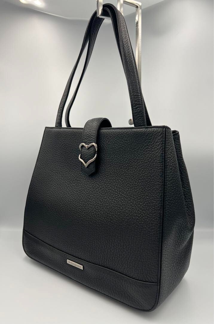 Borsa a mano tote bag YSL YVES SAINT LAURENT in pelle nera usata