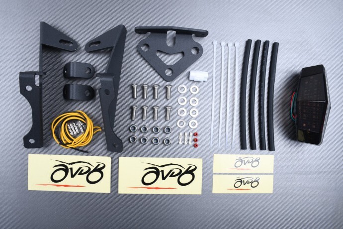 Support de plaque avec feu stop fumé pour moto YAMAHA WRX 250 ans 2009-2014