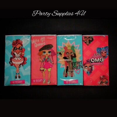 4 x LOL Suprise OMG Taschentücher/Strumpffüller/Schule/Puppen/Eve Box/Geschenk
