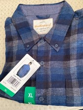 Original Weatherproof Vintage Flannel Shirt Men  s Size XL NWT True Blue