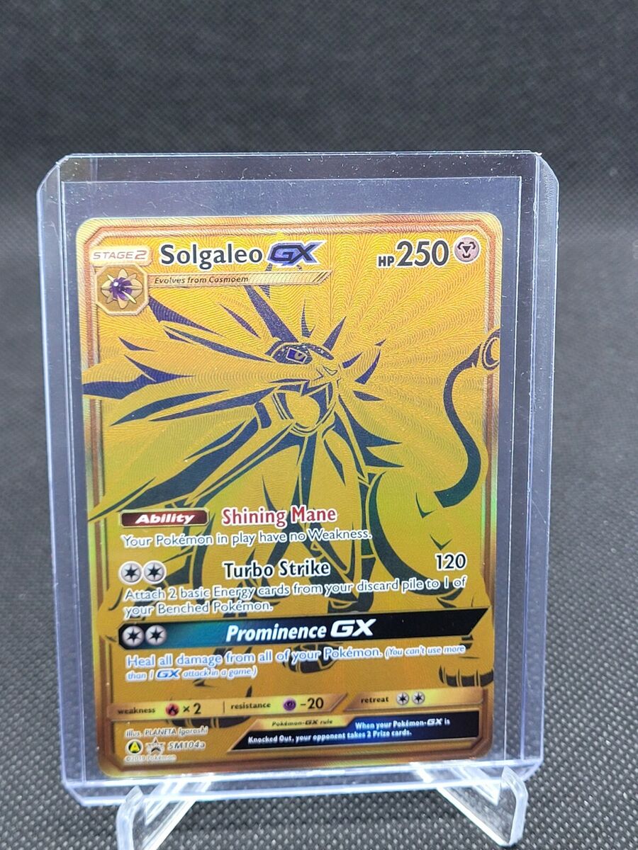 Solgaleo GX SM104a NM Full Art Promo Rare Full Art Pokemon Card