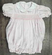 Baby Girl Clothes Petit Ami 6 Month Light Pink Dressy Romper Outfit