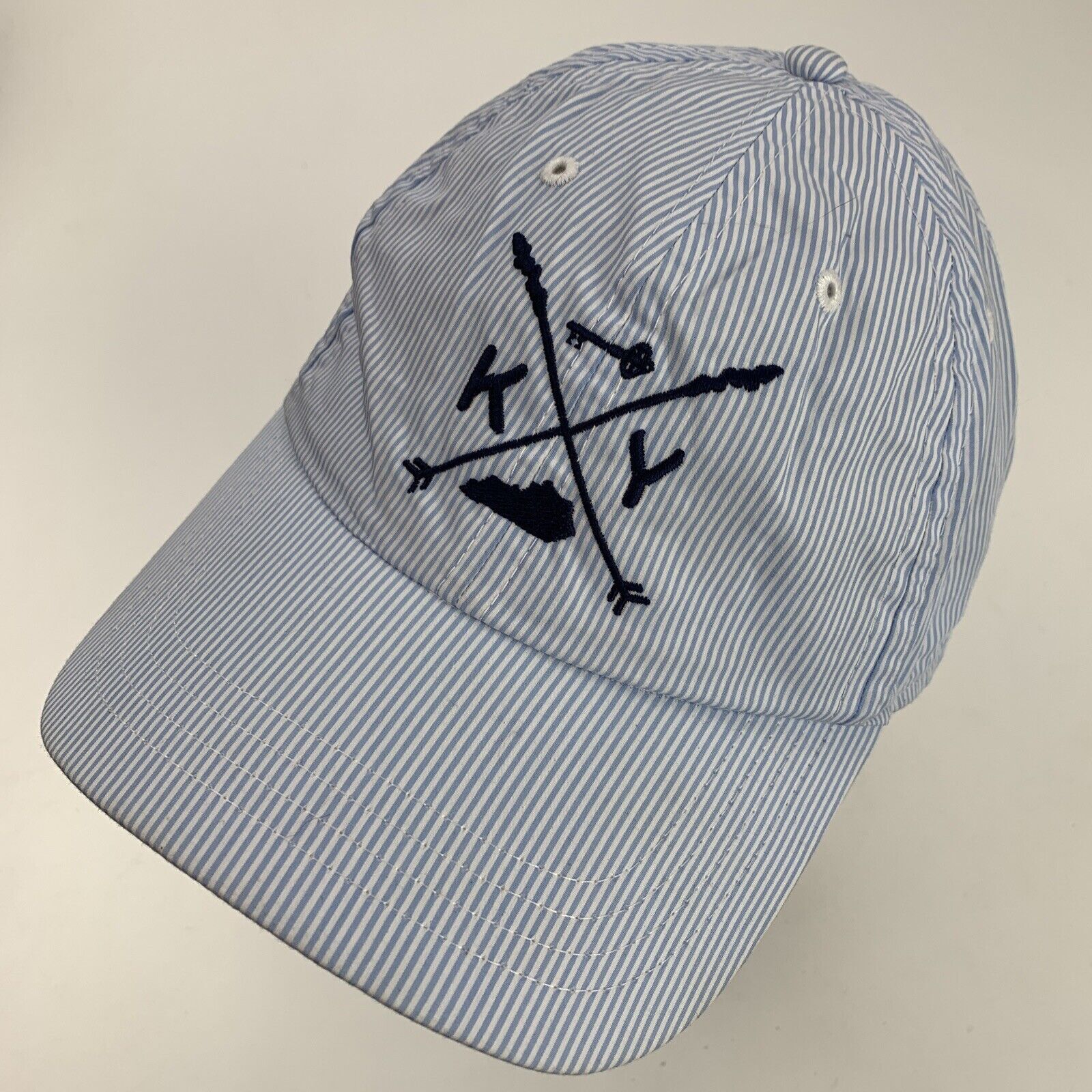 Kentucky Blue White Striped Ball Cap Hat Adjustable Baseball