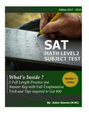 Sat Math Level 2: Sat Mathematics Level 2 Subject Test (5 Complete Test ...