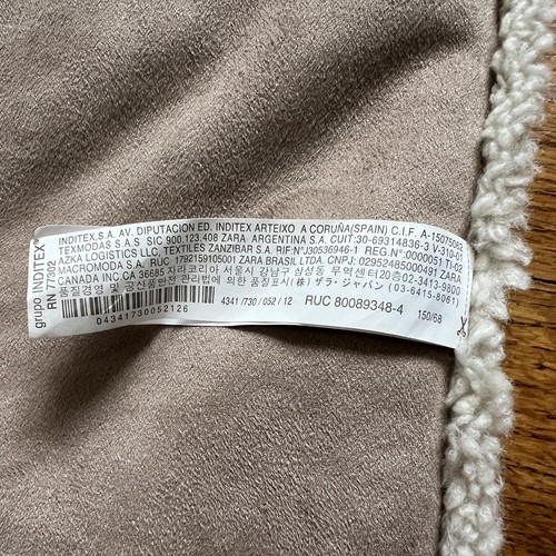 NWT $89 Zara Kids Shearling Parka Jacket Girls 11/12 Sherpa Line Reverses Hoodie - Picture 19 of 19