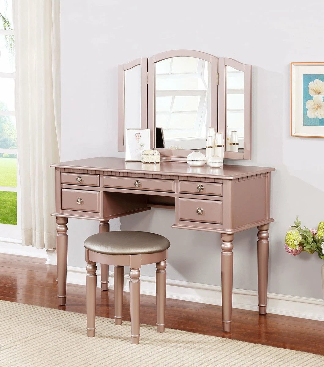 Rose gold makeup vanity deals
