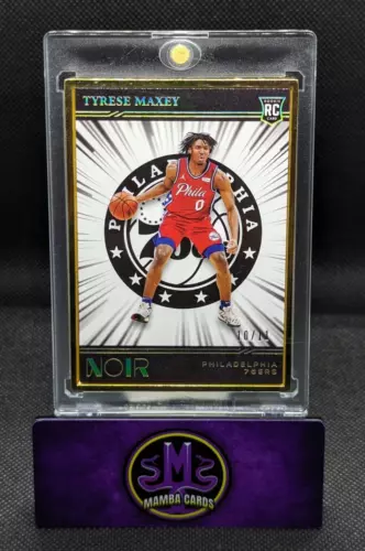 2020-21 Panini Noir Tyrese Maxey Rookie Gold Metal Frame /11 FOTL SSP | 76ers