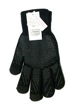 Adults Unisex Magic Gripper Gloves Black Full Glove With Anti Slip Grips Driving