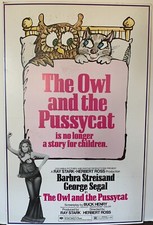 The Owl and the Pussycat Mounted Poster 24 1/2  x 38 1/8  Barbra Streisand 1970
