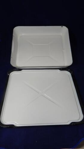 VTG First Half of the 20th Century White Enamelware Refrigerator Box with Lid - Picture 2 of 9