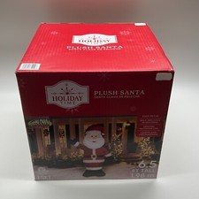 Holiday Time Airblown Inflatable Christmas Plush Santa Light Up 6.5 Feet Tall