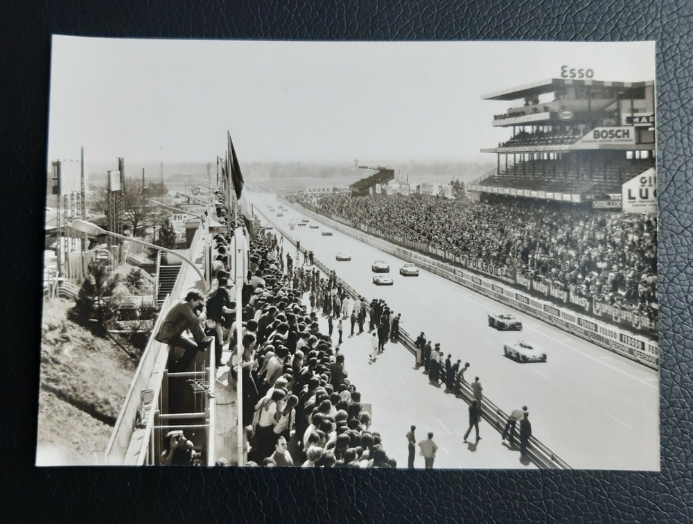 X3 Photos 24 Hours Of Le Mans 1972: Pit Straight: Size 9 X 12 Cm