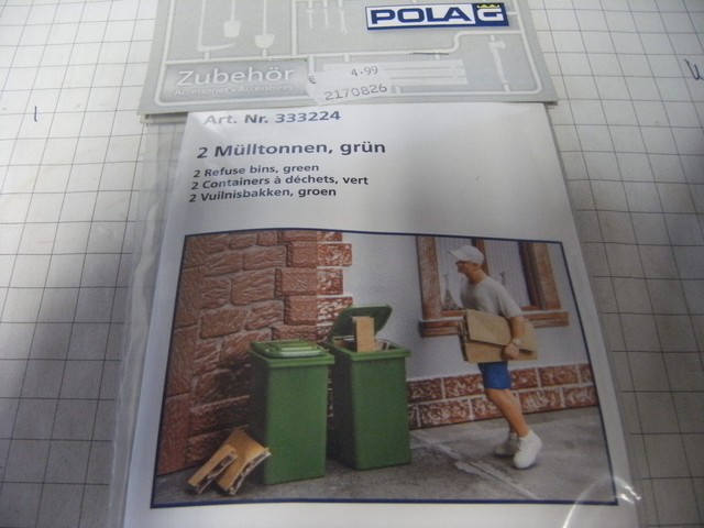 Pola G 333224 2 Mülltonnen grün NEU OVP