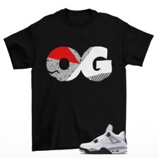 Sneaker OG Shirt to Match Jordan 4 Retro White Cement FV5029-100