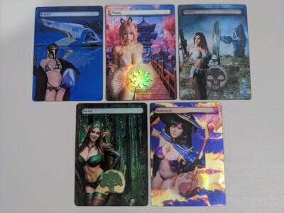 FOIL MTG Anime Girls Pretty Cute Women Alt Lands Commander EDH CUBE FOIL BONUS