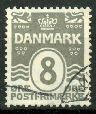 DÄNEMARK - DÄNEMARK - 1921 - Ordentliche Serie - Ziffer - 8 Stunden grau