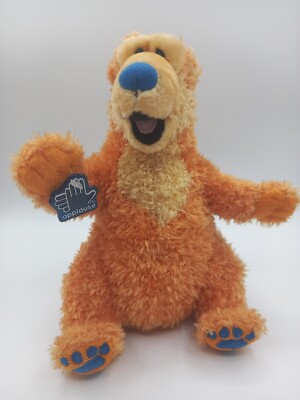 Der Bär im blauen Haus Spardose Plüsch Applause 1999 Jim Henson Etikett Selten