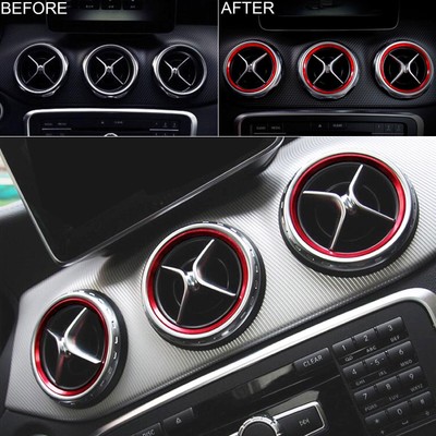 5 stks Gouden Auto Styling Airconditioning Air Vent Outlet Ring Cover