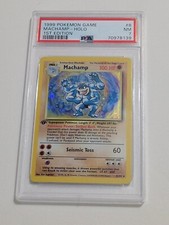Machamp First Edition Pokemon Base Set #8 Near Mint PSA 7
