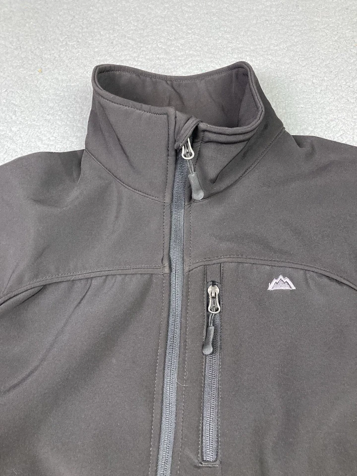 Snozu Softshell Jacket Mens Medium Black Stretch O Rama Full Zip Fleece Lining - Image 2 of 4