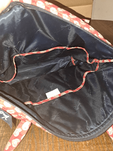 Vera Bradley Red White Blue Tote Bag Handbag Retired Pattern Quilted Cotton - Picture 10 of 12