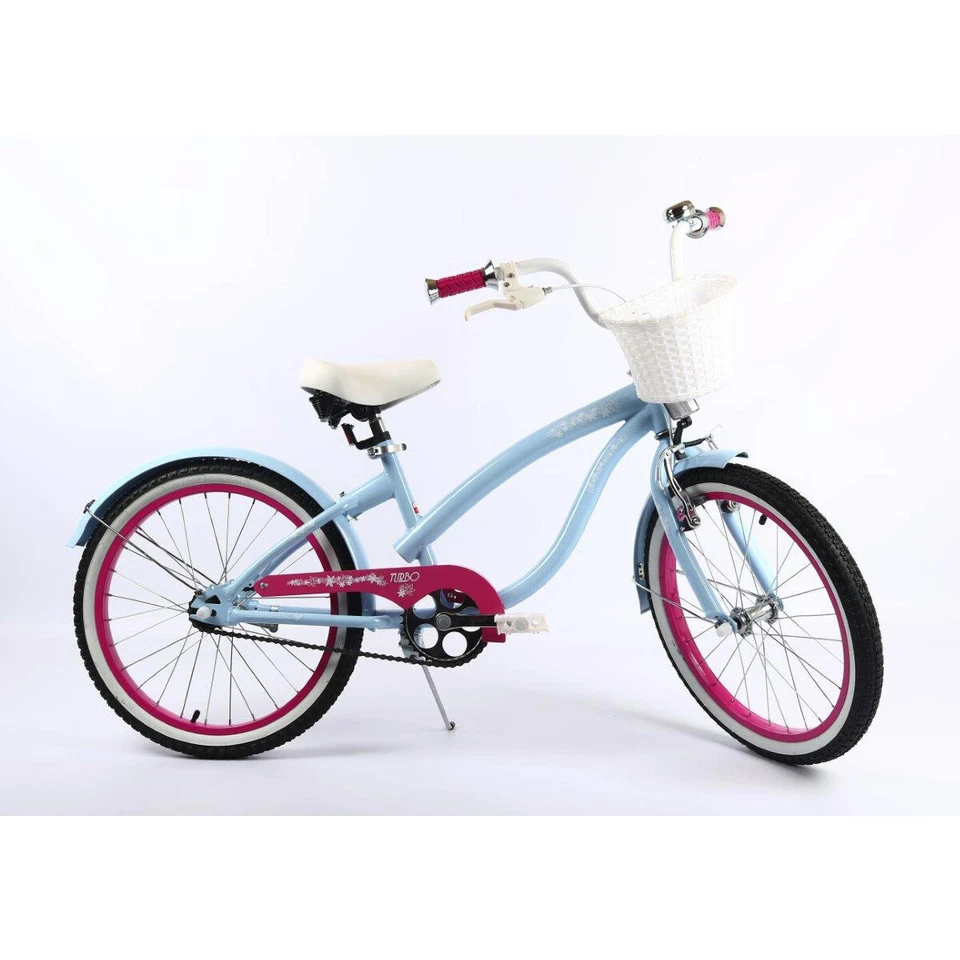 CRUISER 20" Kinderfahrrad Mädchenfahrrad Fahrrad für Mädchen Kinderrad BLAU-ROSA - Bild 2 von 4