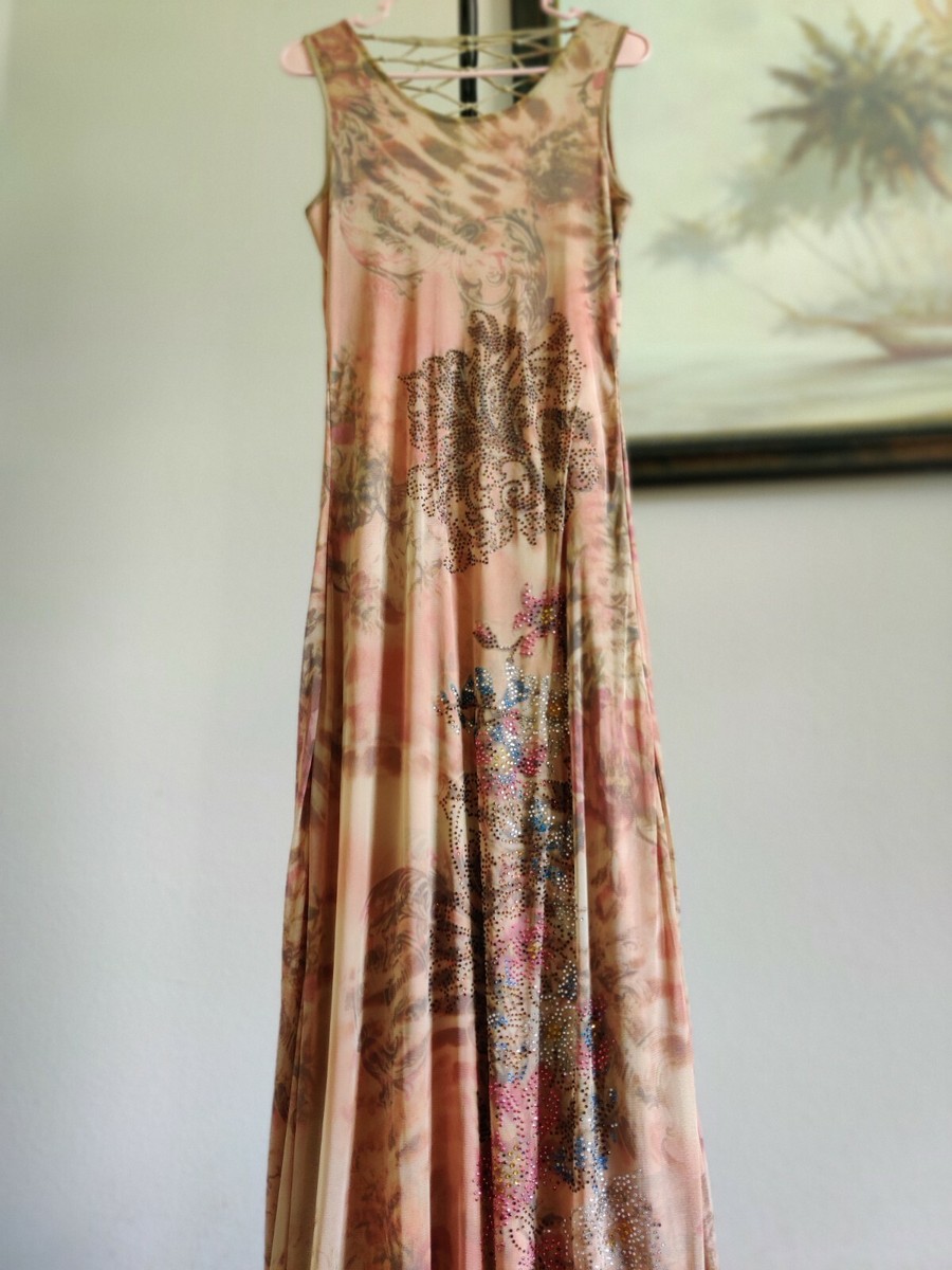knee length dresses for ladies Strappy Purple Floral Slip Dress main image 0