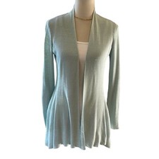 Gorgeous Eileen Fisher Mint Linen Blend Cardigan, Size XS, EEUC