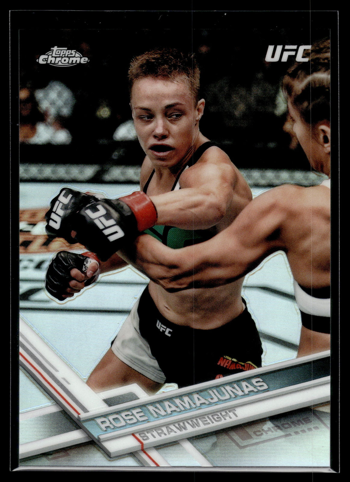 Rose Namajunas 2017 Topps Chrome UFC Refractor B Card #1