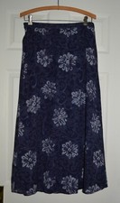 Sag Harbor Blue Print Skirt - Size 10