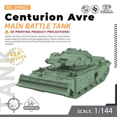  144912V2.0 1/144  Model Kit Britain Centurion Avre Main Battle Tank