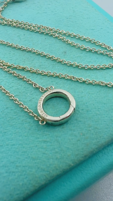 Tiffany & Co. 925 Silver Charm Clasping Link Adjustable 16-18