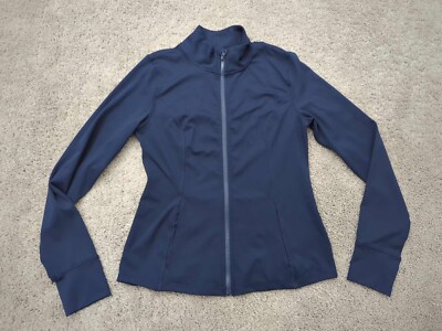Velocity Jacket Womens Medium Blue Full Zip Long Sleeves Workout Casual