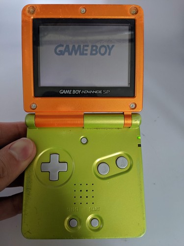 NGBAC - Gameboy Advance SP GBA Orange Lime Green Shrek Edition! LINE IN SCREEN - 第 3/10 張圖片
