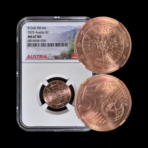 AUSTRIA. 2023, 5 Euro Cent - NGC MS67 - Alpine Mountain Cowslip Primrose 28