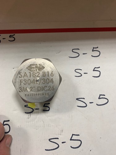 NEW EN SA182 B16 F304L/304 3M 2” DIC26 THREADED PIPE CAP STAINLESS STEEL - 第 1/4 張圖片