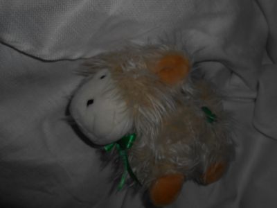10''  ireland kiddiefun shamrock plush cream fluffy sheep lamb dublin chubby