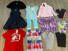 Girls Clothes Lot Size 10/12, 30pc Dress, Tee Shirts, Leggings, Outfit Set