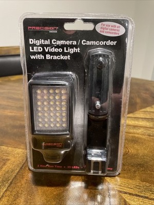 Precision Design Digital Camera Camcorder LED Video Light W/Bracket