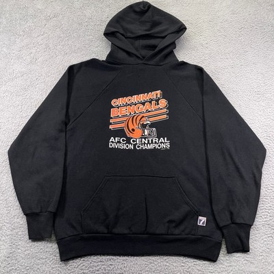Vtg Cincinnati Bengals Logo 7 Hoodie XL 90s USA AFC Central Division Champions