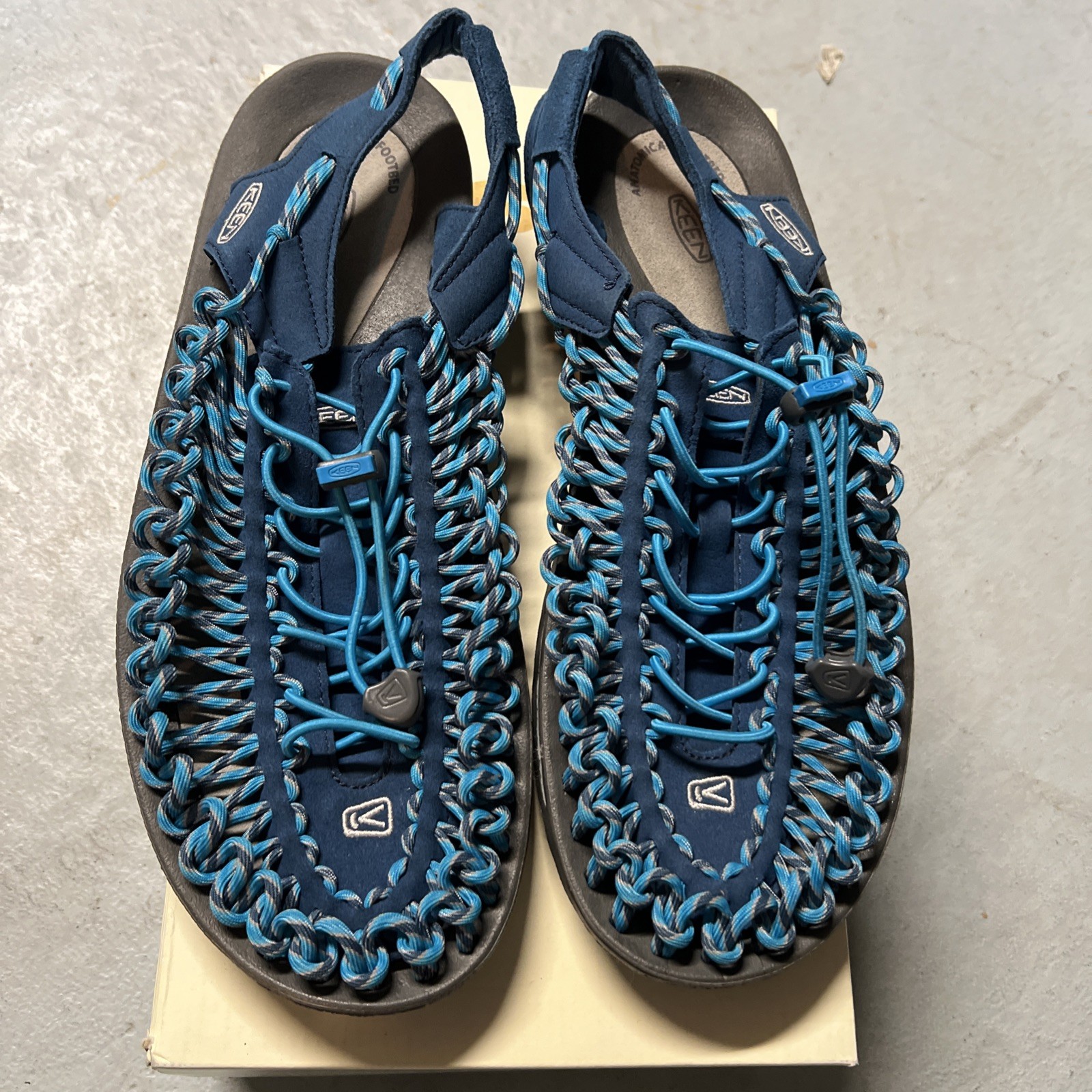 Sandali Keen uomo Uneek Paracord acqua plantare anatomico blu e grigio taglia 11 EU42