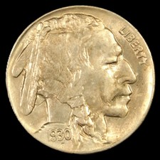 1930 5C Buffalo Nickel- Choice UNC- SMH 1909