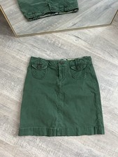 Vintage Old Navy Green Utility Cargo Mini Skirt Cotton Twill Y2K Gorpcore Size 4
