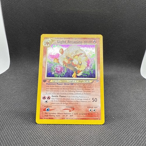 Light Arcanine 12/105 Pokemon Spiel Neo Destiny Set 1. Edition - NM/LP - Bild 3 von 16